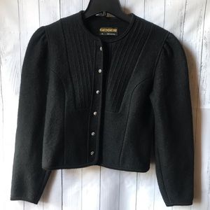 Kurt Geiger Black 100% Wool Button Down Blazer